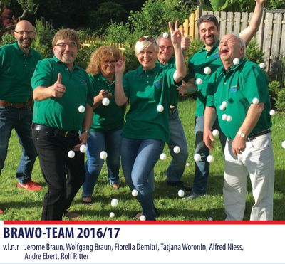 Das Team von Brawo Tischtennis